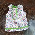 Girls Top With Ruffled Shorts Bows Size 6..