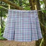 Girls Pleated Plaid Skirt In A Size 4, Ooak