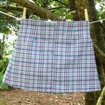 Girls Pleated Plaid Skirt In A Size 4, Ooak