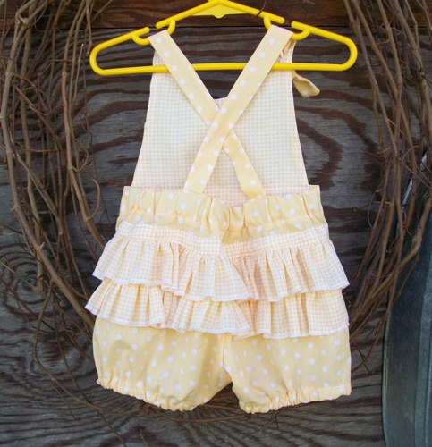 Baby Ruffled Romper Knot Ties Size 6/9months(12/18 Months)